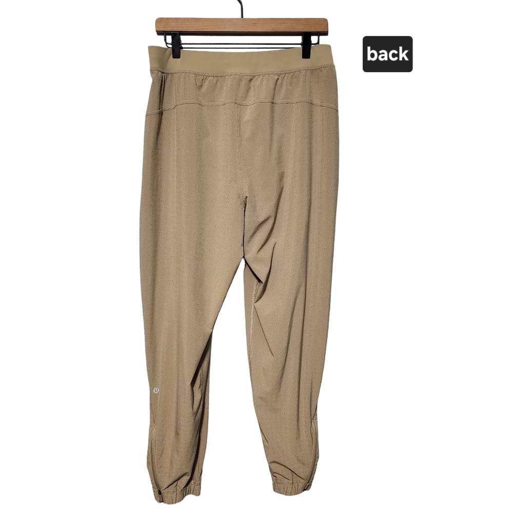 LULULEMON Adapted State Perforated High Rise Jogger Womens Size 10 Beige Oak - Picture 7 of 13